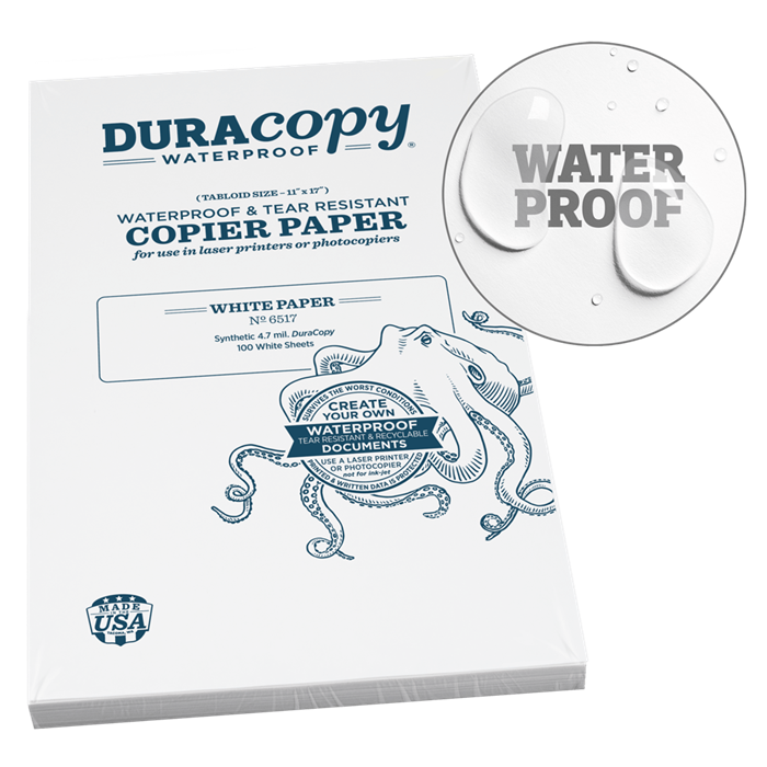 Rite in the Rain Duracopy Inkjet Copier Paper, 11x17, 100 Sheets