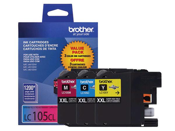 Brother LC105 Super High Yield Ink Cartridge - Colour Combo Pack