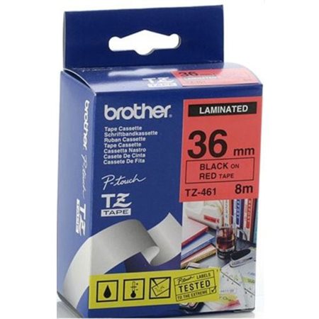 Brother - TAPE BLK ON RED LAM 36MM
