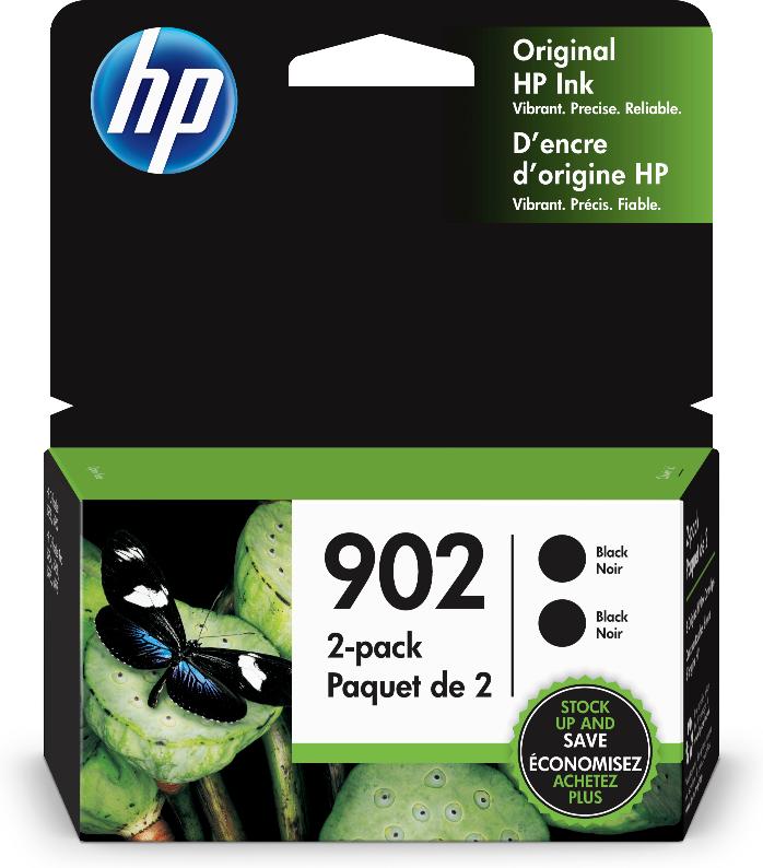 HP 902 ORIGINAL INK BLK 2PK