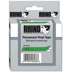 [4287516] Dymo Rhino 3/4&quot; Green Vinyl Labels (Black Print) (18442DMO)